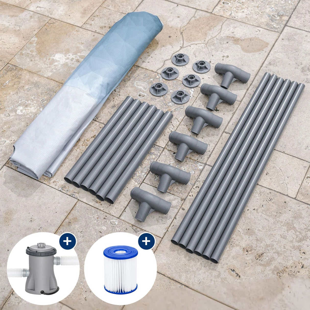 DS BD Bestway Ice Bath Tub 253L Freestanding Recovery Spa Bathtub Massage