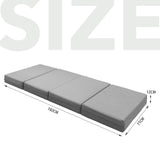 DS BD Foldable Foam Mattress 4 Folding Bedding Sofa Couch Cot Bed 12cm Thick