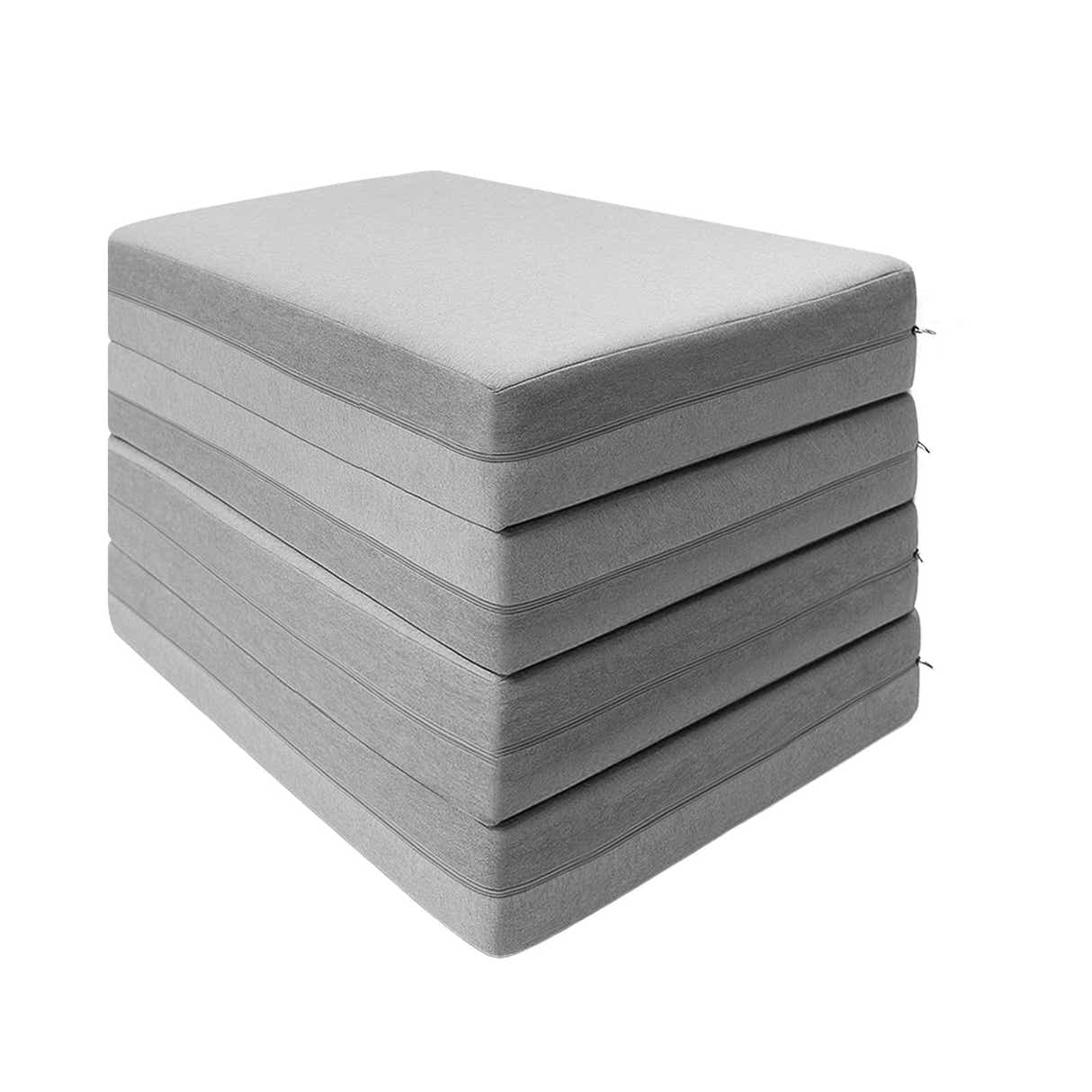 DS BD Foldable Foam Mattress 4 Folding Bedding Sofa Couch Cot Bed 12cm Thick