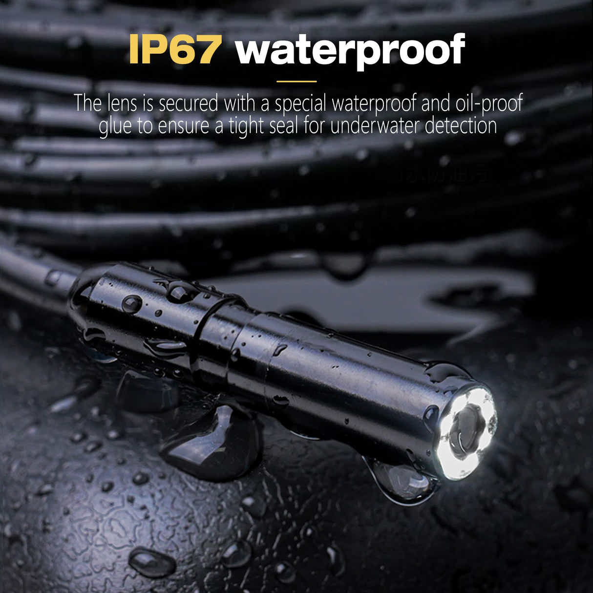 DS BD Endoscope Inspection Camera Snake Borescope Tools 8 LED Lights HD 1080P