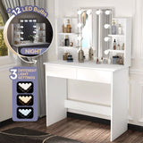 DS BD Hollywood Mirror Vanity Table Makeup Dresser White Dressing Desk Bedroom