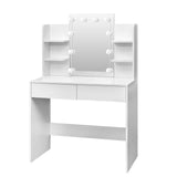 DS BD Hollywood Mirror Vanity Table Makeup Dresser White Dressing Desk Bedroom