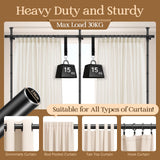 DS BD Room Divider Curtain Rod No Drill Tension Wall Partition Separator Privacy