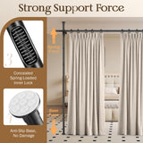 DS BD Room Divider Curtain Rod Separator No Drill Tension Wall Space Partition