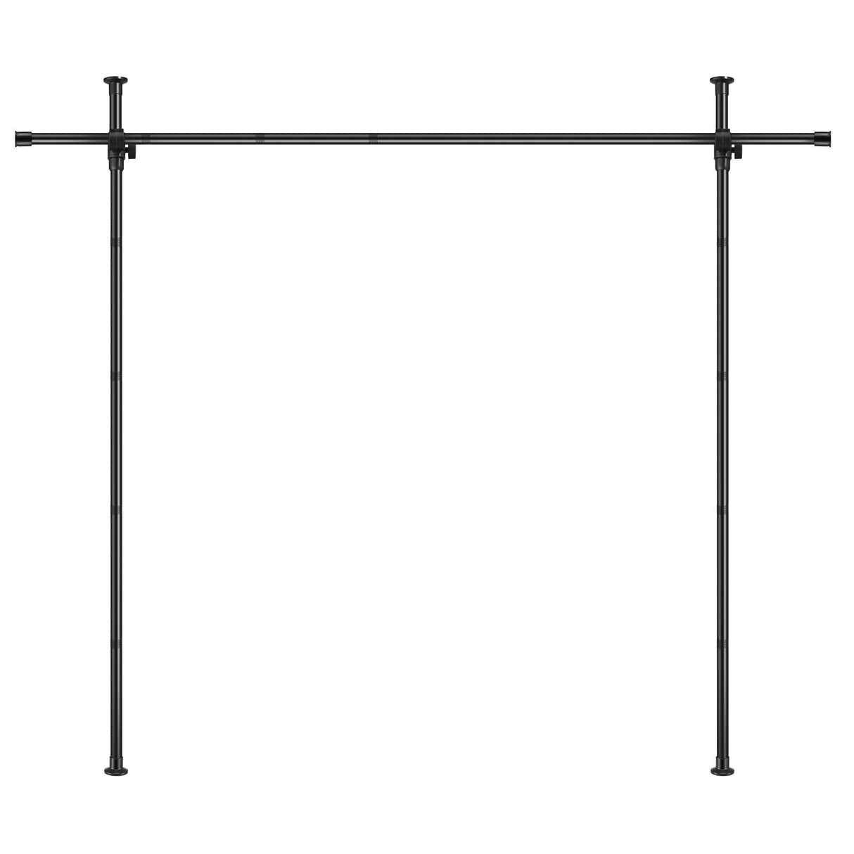 DS BD Room Divider Curtain Rod Separator No Drill Tension Wall Space Partition