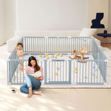 DS BD Kidbot Baby Playpen 10 Panel Wooden Safety Gate Kids Pet Dog Activity