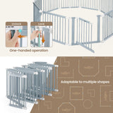 DS BD Kidbot Baby Playpen 10 Panel Wooden Safety Gate Kids Pet Dog Activity