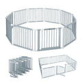 DS BD Kidbot Baby Playpen 10 Panel Wooden Safety Gate Kids Pet Dog Activity