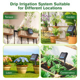DS BD Solar Irrigation Auto Garden Watering System Automatic Deep Drip Kit DIY