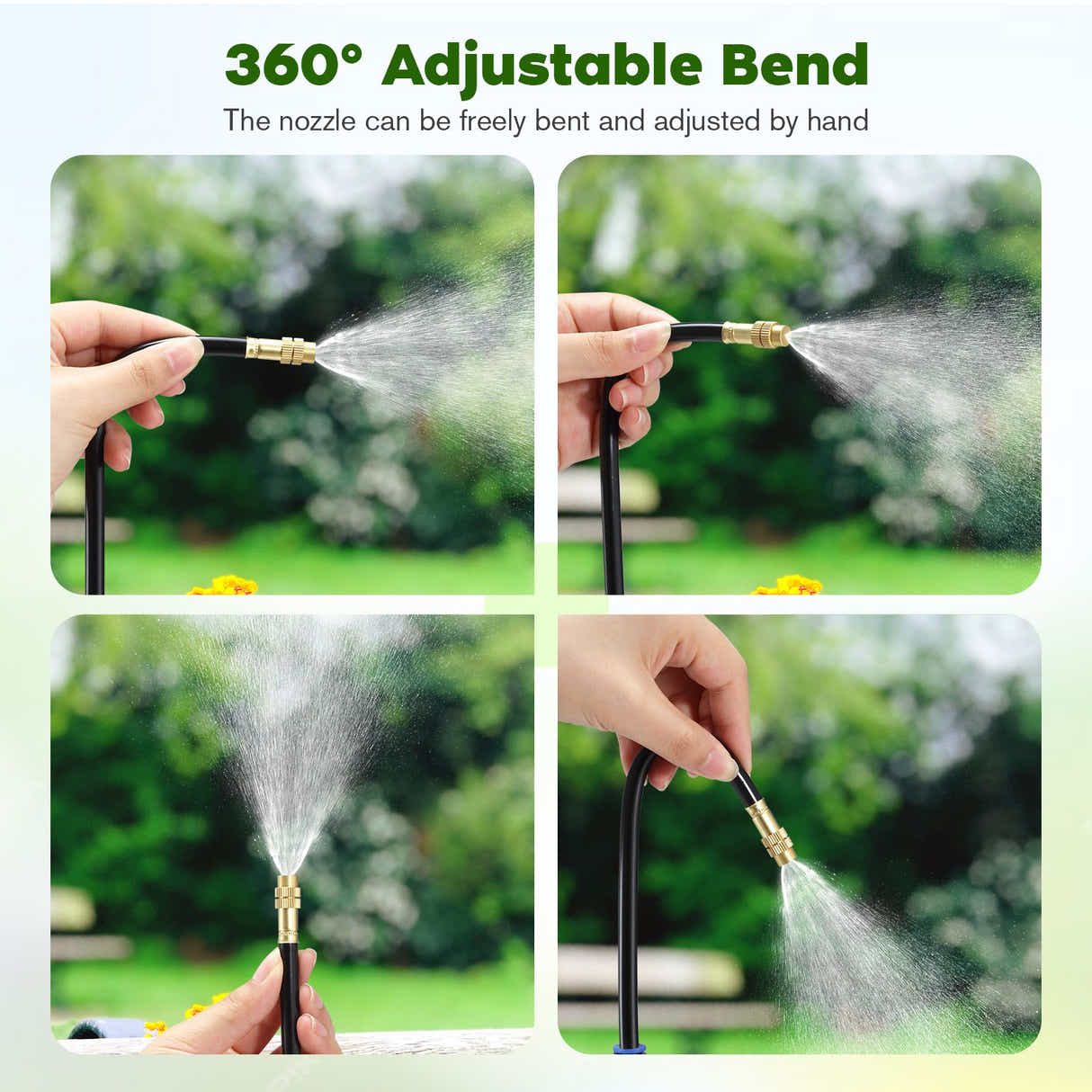 DS BD Drip Irrigation System 25m AutomaticGarden Watering Misting Kit 360 Degree