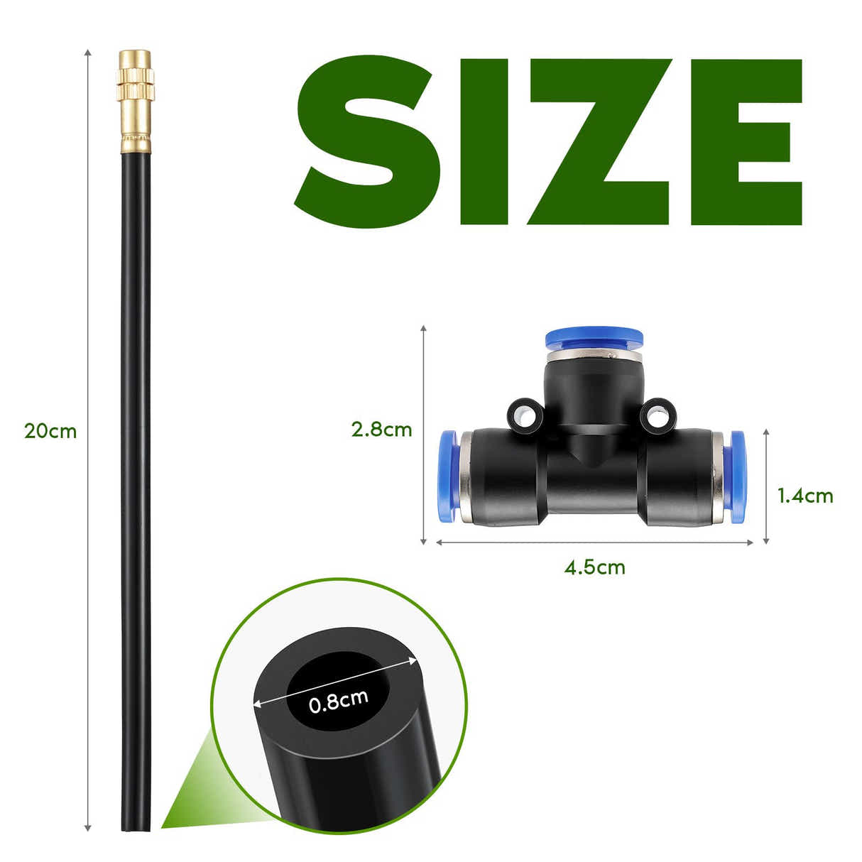 DS BD Drip Irrigation System 25m AutomaticGarden Watering Misting Kit 360 Degree