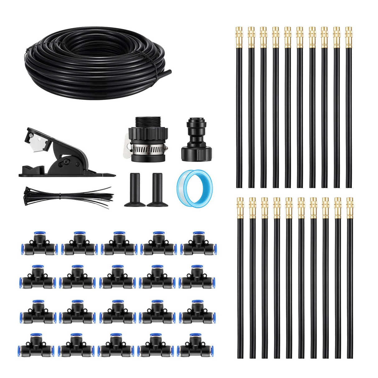 DS BD Drip Irrigation System 25m AutomaticGarden Watering Misting Kit 360 Degree