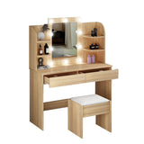 DS BD Dressing Table Lighting Dresser Vanity Makeup Mirror Desk Stool Set 10 LED