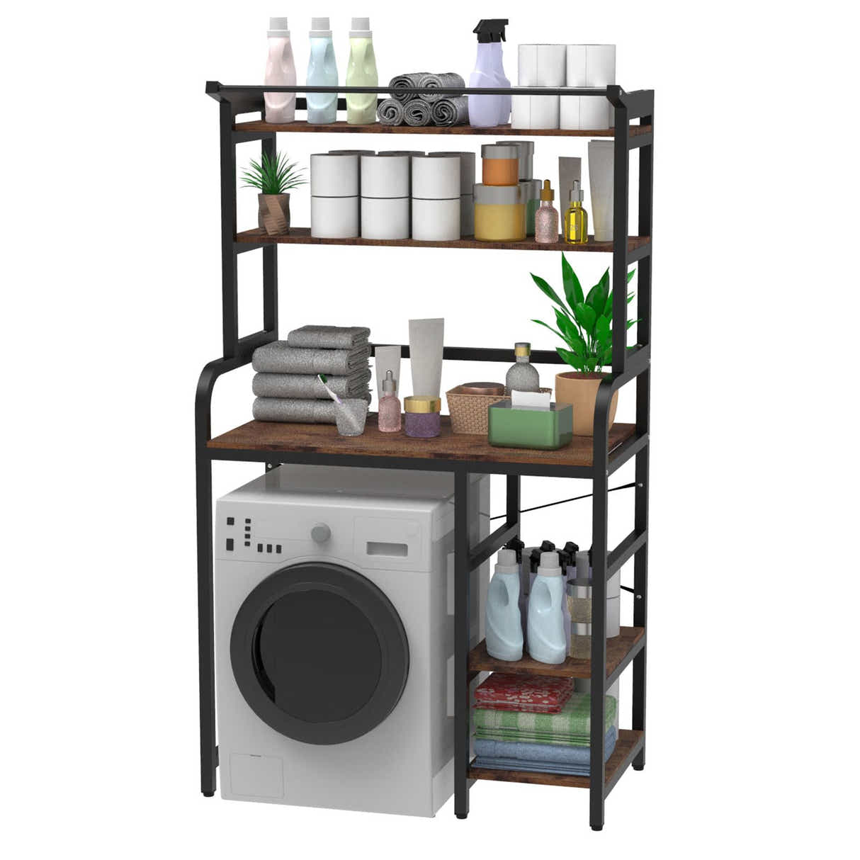 DS BD Over The Toilet Shelf Laundry Storage Rack 5 Tier Space Saver Towel