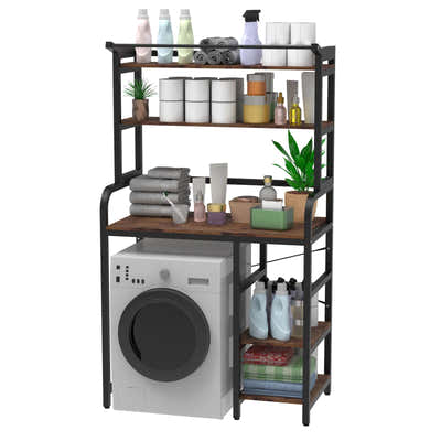 DS BD Over The Toilet Shelf Laundry Storage Rack 5 Tier Space Saver Towel