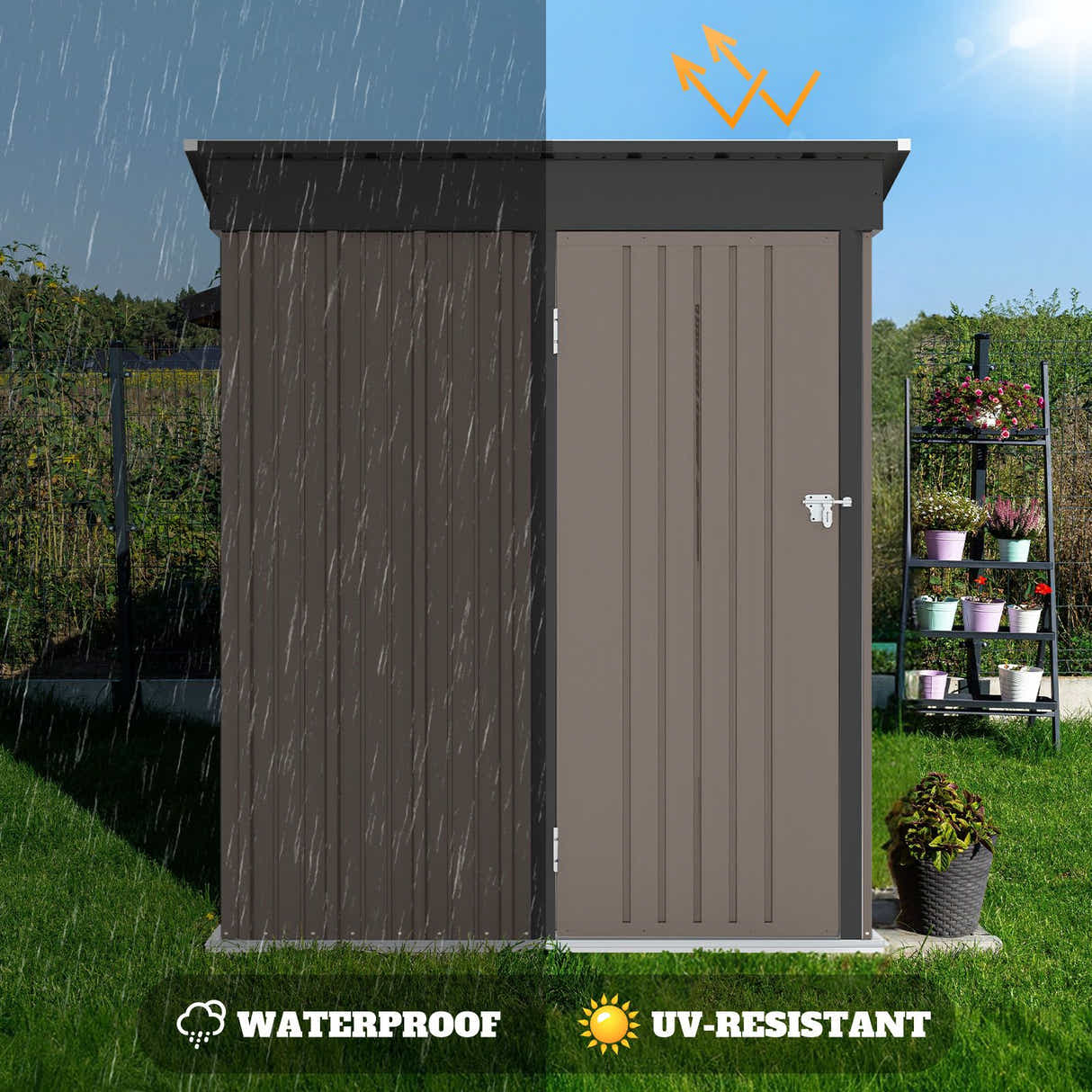 DS BD Garden Storage Shed Backyard Tool Garage Bike Lockable Utility House Pet