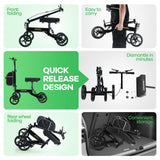 DS BD Knee Scooter Walker Steerable Mobility Walking Equipment Wheelchair
