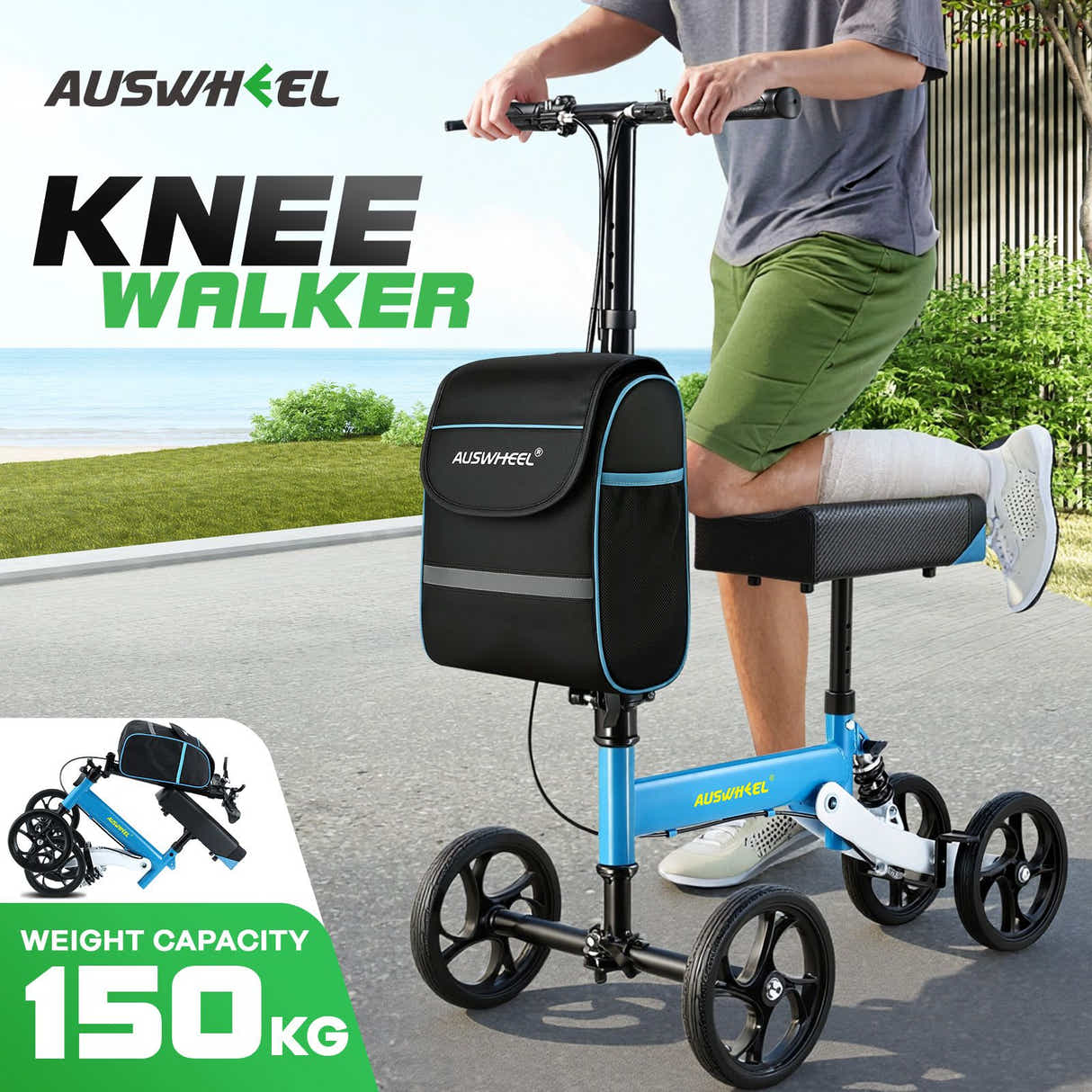 DS BD Knee Scooter Walker Broken Foot Leg Ankle Surgery Injury Mobility