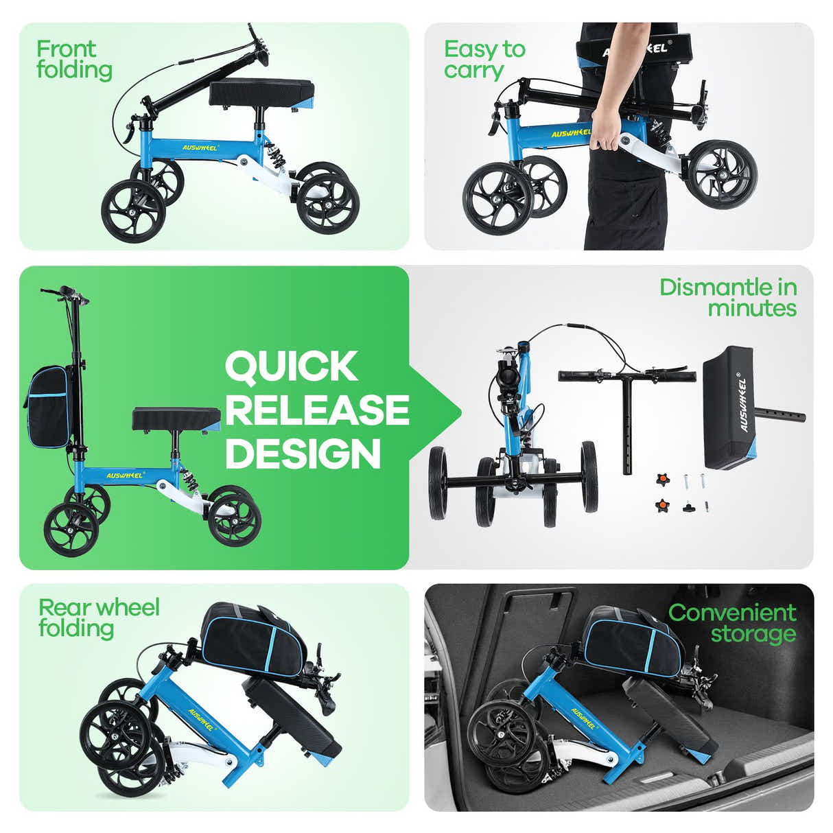 DS BD Knee Scooter Walker Broken Foot Leg Ankle Surgery Injury Mobility