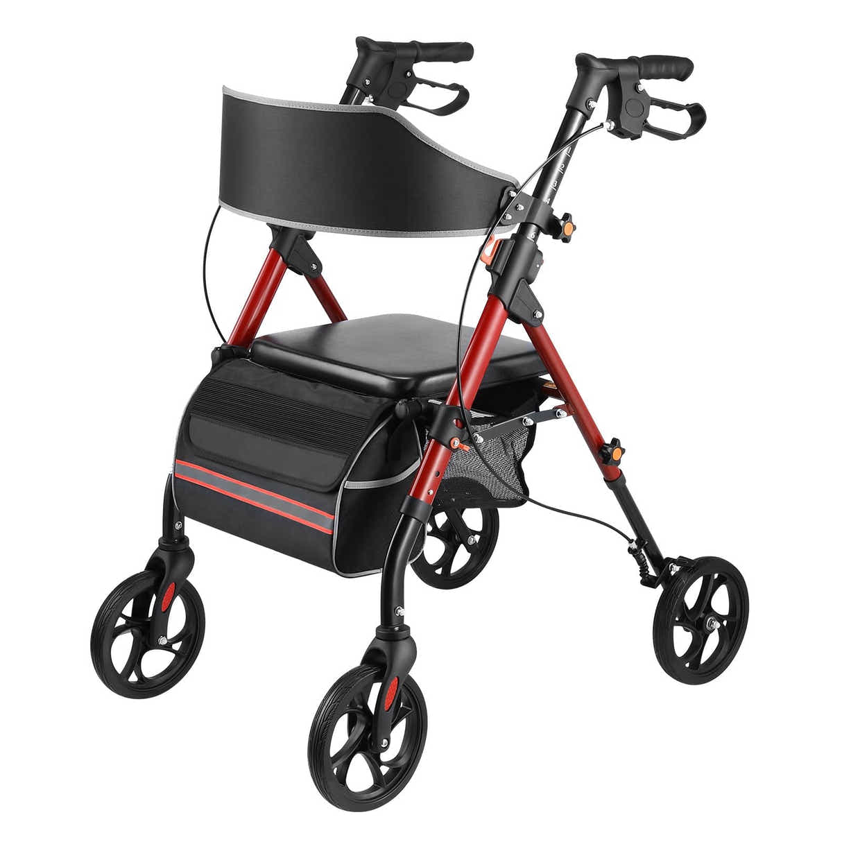DS BD Rollator Walker Seat 4 Wheel Seniors Elderly Lightweight Walking Mobility