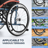 DS BD Folding Wheelchair 20Inch Mobility Disability Aid Travel Lightweight Wheel