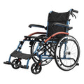 DS BD Folding Wheelchair 20Inch Mobility Disability Aid Travel Lightweight Wheel