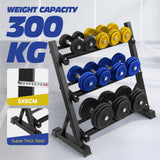 DS BD 3 Tier Dumbbell Rack Weight Set Stand Home Gym Storage Racking Kettlebell