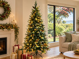 DS Christmas Tree Snow Tips with Lights - 7FT/210cm