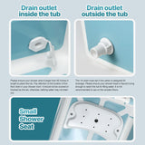 DS BD Large Bath Tub Soaking Water Bathtub Spa Baby Shower Foldable Bathroom