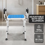 DS BD Shower Chair Seat Bath Tub Stool Bathroom Toilet Bedside Mobility Raised