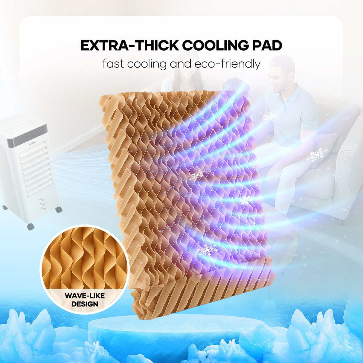 DS BD Evaporative Air Cooler Conditioner Humidifier Quiet Cooling Fan 7L Water