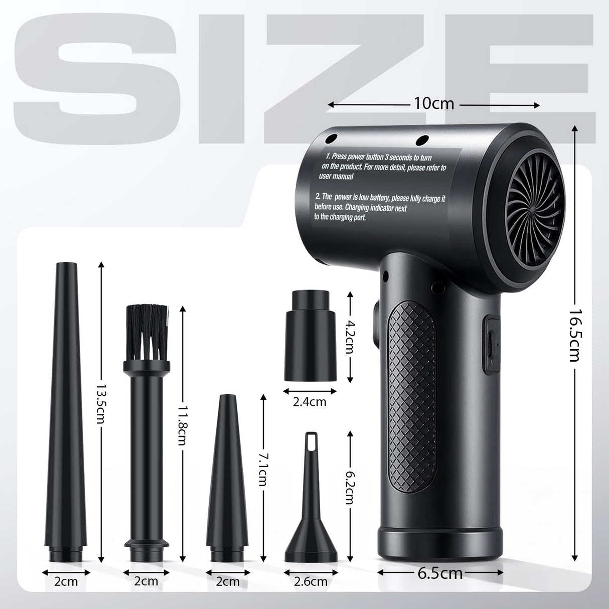 DS BD Electric Air Duster Blower Mini Cleaner Inflator Handheld CordlessCompress