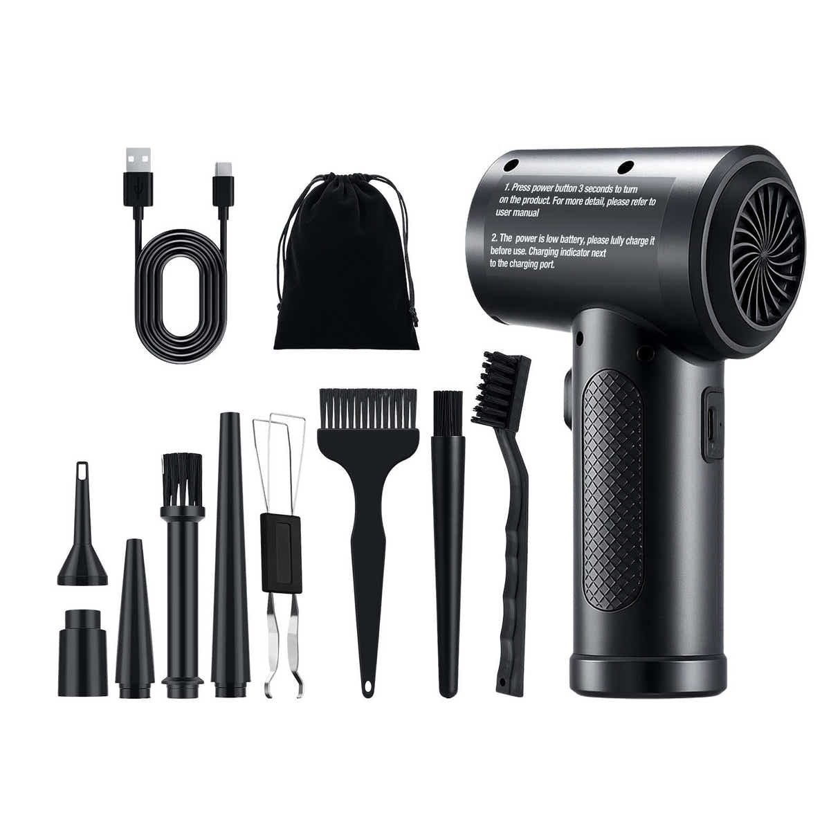 DS BD Electric Air Duster Blower Mini Cleaner Inflator Handheld CordlessCompress