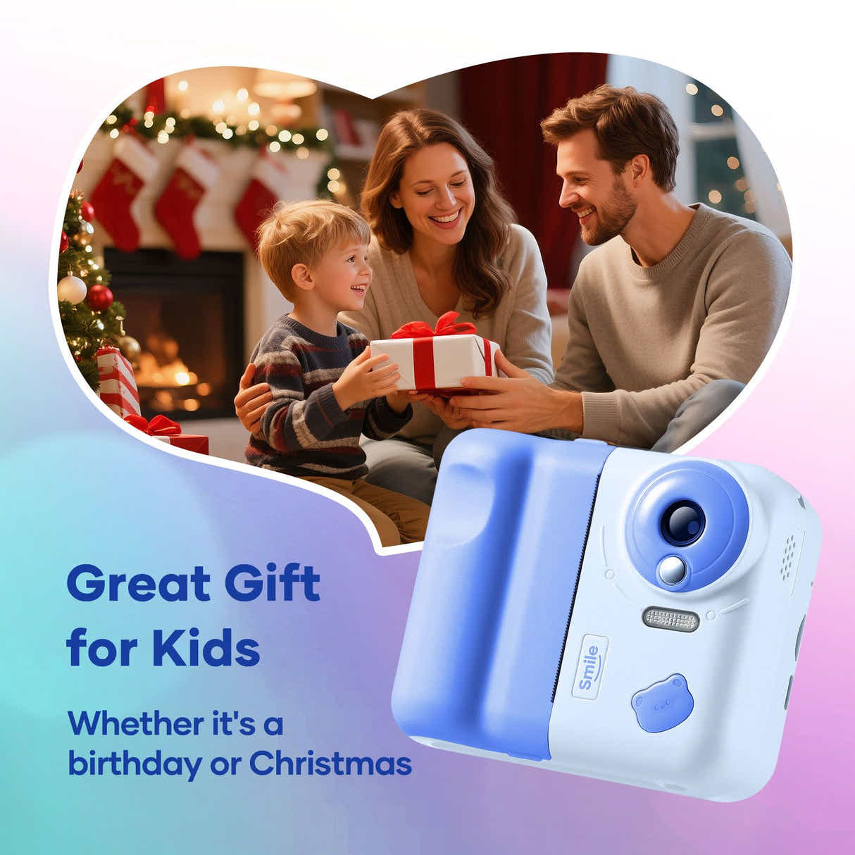 DS BD Kids Instant Camera Selfie ChildrenEducational Toys 1080P HD Digital Video