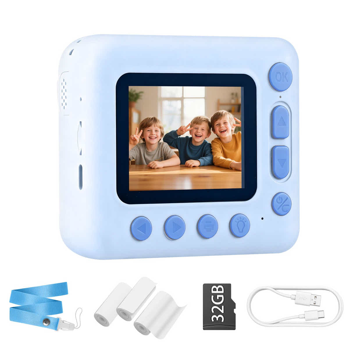DS BD Kids Instant Camera Selfie ChildrenEducational Toys 1080P HD Digital Video