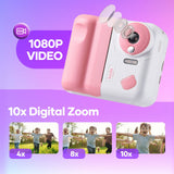 DS BD Kids Instant Camera Compact Digital 1080P HD Video Selfie Photo Print Play