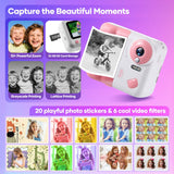 DS BD Kids Instant Camera Compact Digital 1080P HD Video Selfie Photo Print Play