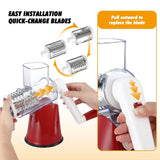 DS BD 3in1 Vegetable Slicer Rotary Food Potato Mandoline Cheese Grater DrumFruit