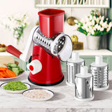 DS BD 3in1 Vegetable Slicer Rotary Food Potato Mandoline Cheese Grater DrumFruit