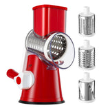 DS BD 3in1 Vegetable Slicer Rotary Food Potato Mandoline Cheese Grater DrumFruit