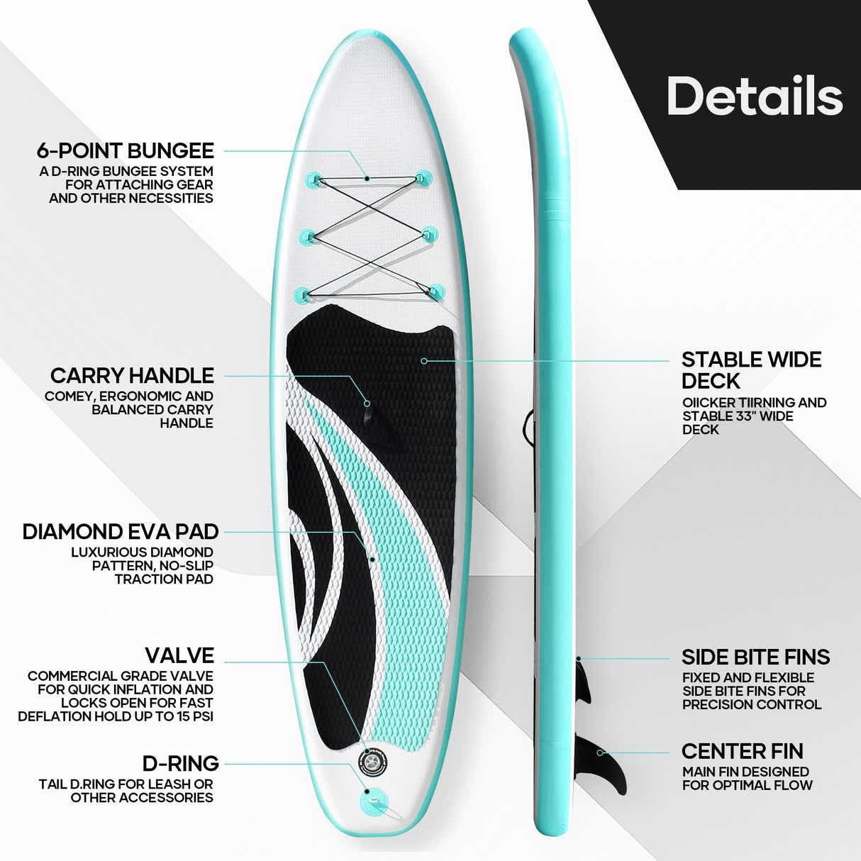 DS BD Stand Up Paddle Board Inflatable SUP Surfboard Paddleboarding KayakSurfing