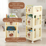 DS BD Kids Bookshelf Toy Storage Box Bin Drawers Bookcase Montessori Shelf Rack