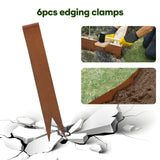 DS BD 6pcs Garden Edging Set Lawn Landscape Border Plant Grass Flower Bed Raised