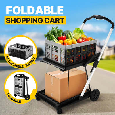 DS BD Folding Trolley Cart Push Dolly Collapsible Hand Truck Utility Shopping