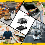 DS BD Folding Trolley Cart Push Dolly Collapsible Hand Truck Utility Shopping