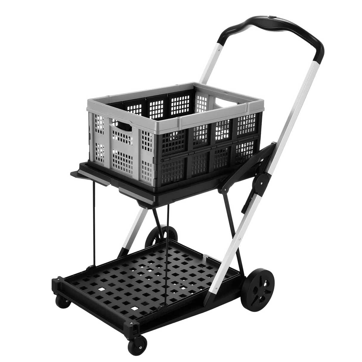 DS BD Folding Trolley Cart Push Dolly Collapsible Hand Truck Utility Shopping