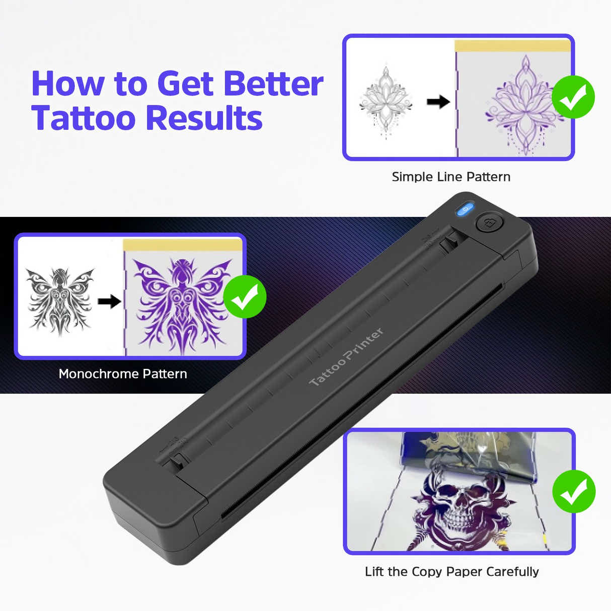 DS BD Tattoo Stencil Printer Maker Machine Wireless Thermal Transfer PaperTattoo