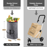 DS BD Shopping Cart Trolley Dolly Insulation Bag Aluminium Waterproof Wheeled