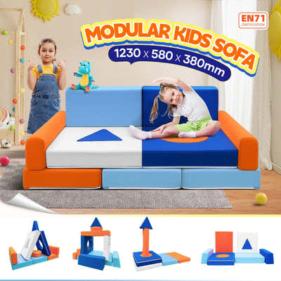 DS BD Kids Sofa Set Modular Play Lounge Chair Ball Pit Playset Playroom 11Pcs