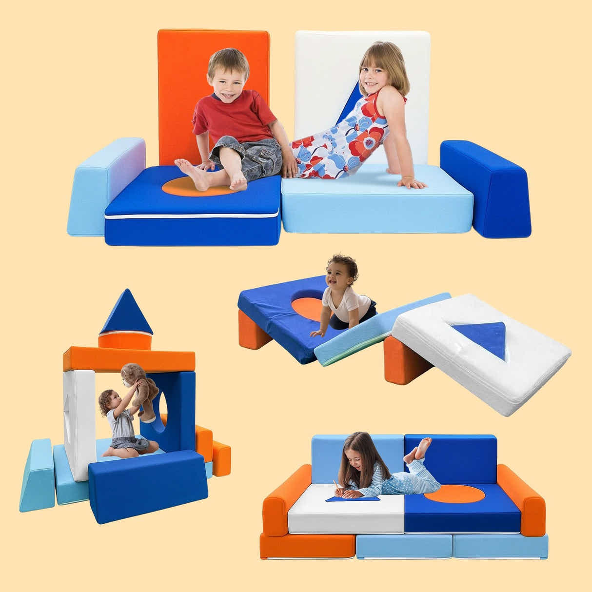 DS BD Kids Sofa Set Modular Play Lounge Chair Ball Pit Playset Playroom 11Pcs